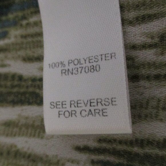 Cato top V neck with zipper lightweight 3/4 sleeve blues & greens size 22W - Picture 3 of 9